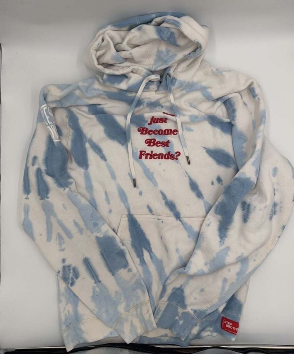 Shoe Palace x Step Brothers Hoodie Tie Dye Best Friends Pullover Size XL Mens - Picture 2 of 6